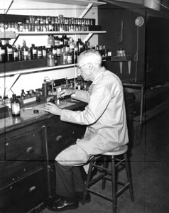Dr. John Worden working 